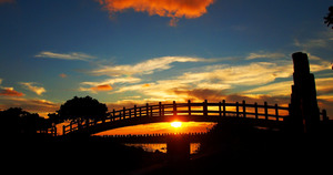 夕陽，後灣橋